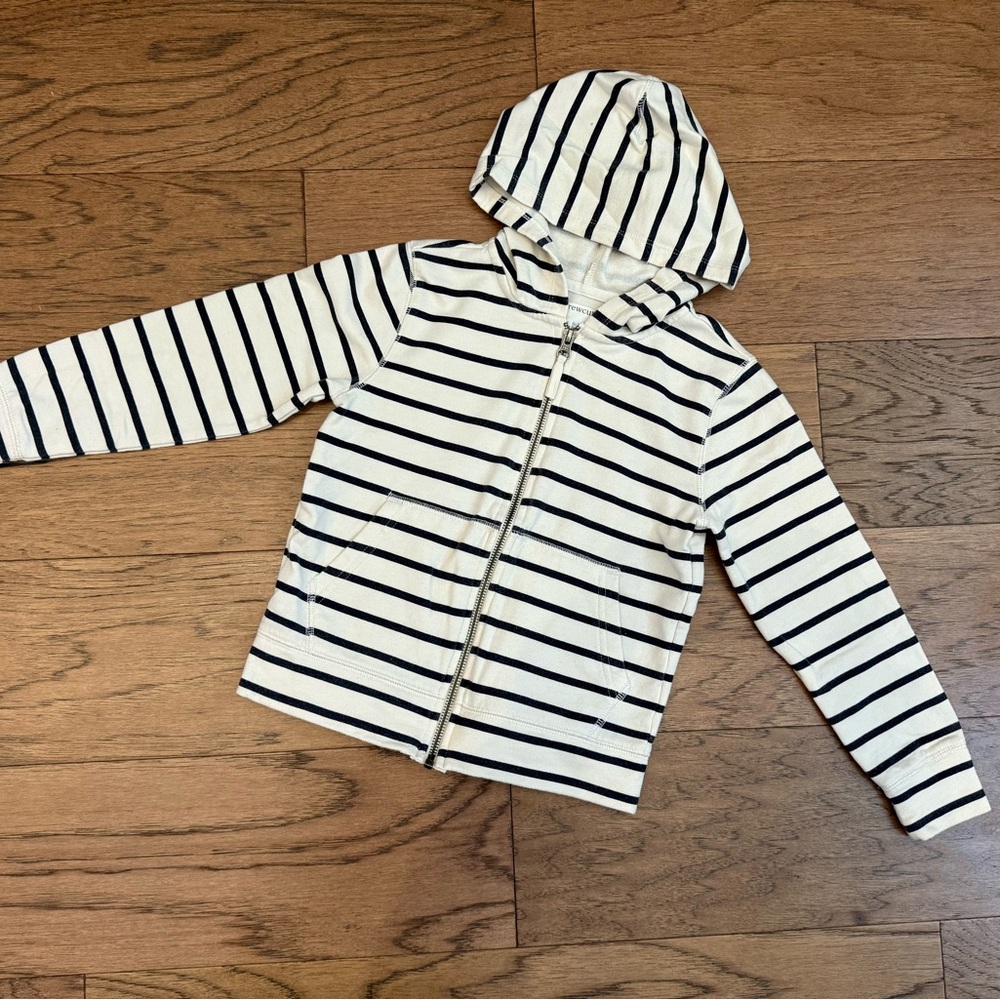 Crewcuts Navy and White Striped Hoodie